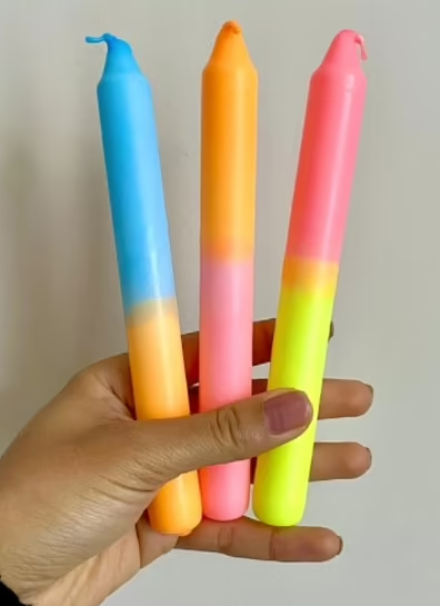 Neon Dye Straight candles