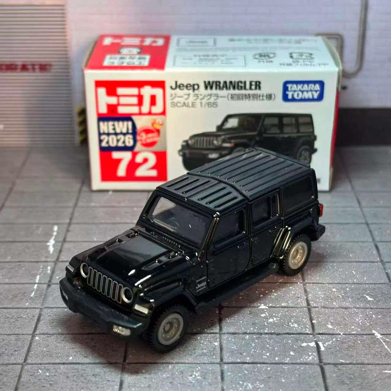 Takara Tomy Tomica No. 72 Jeep Wrangler Casting Static Alloy Car Vehicle Diecast Metal Mode Collection Display Boy Toy Gift